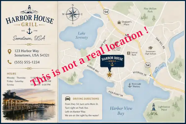 Harbor House Grill Map